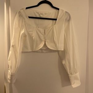 White medium crop top. Never worn!